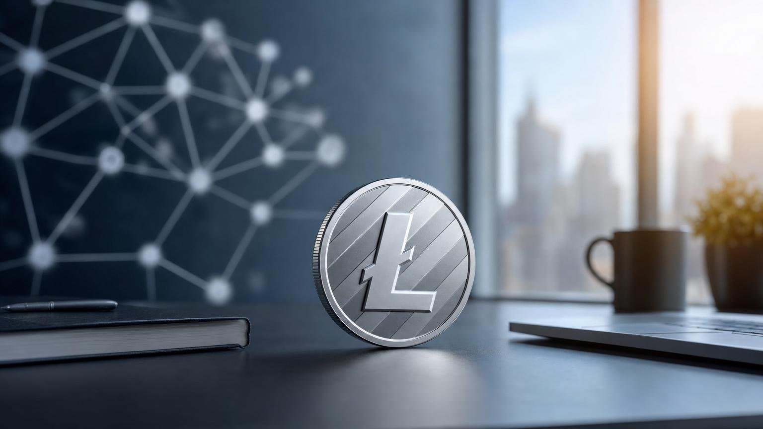 Visual knowledge map showing how Litecoin transactions move between wallets, miners and the blockchain